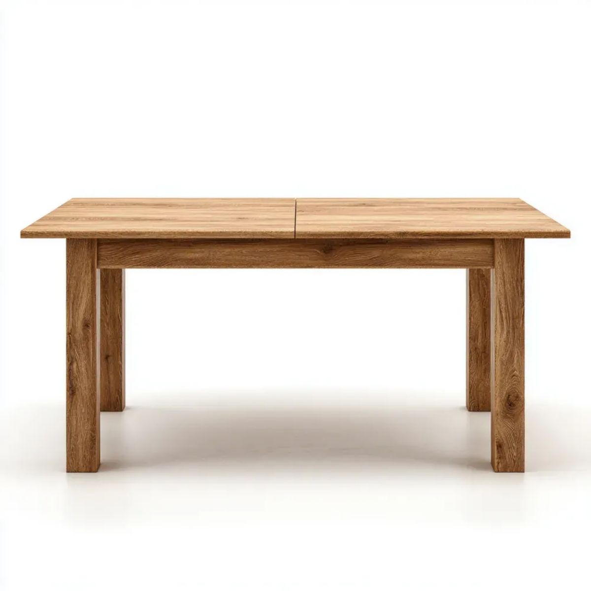 Drewniany rozkładany stół jadalniany z naturalnego dębu, 140–180 x 80 x 75 cm